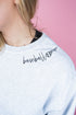 Embroidered Baseball Mom Neckline Unisex NuBlend Crew Sweatshirt *Choose Thread Color
