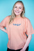 Embroidered Seashell Shore Comfort Colors Adult Ring-Spun Cotton Tee