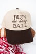Run The Dang Ball Embroidered Five Panel Twill Cap
