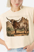 Desert Monarch Longhorn Women's Garment-Dyed Heavyweight Muscle Tee