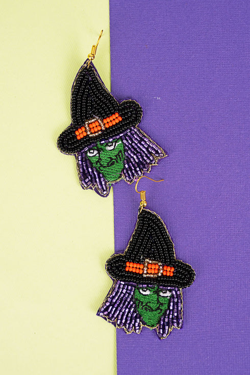 Witch, Please Seed Bead Earrings