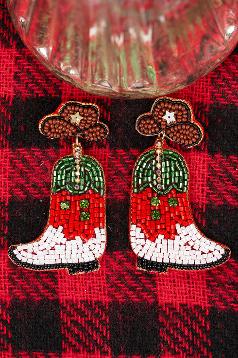 Steppin Into The Season Seed Bead Earrings