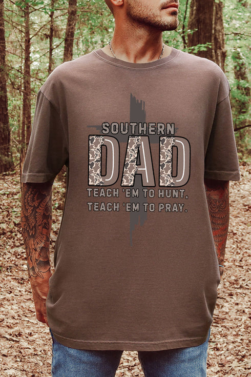 Camo Southern Dad Comfort Colors Adult Ring-Spun Cotton Tee