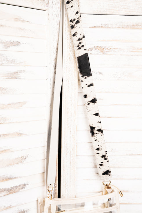 Collin Cow Black and White Guitar Bag Strap