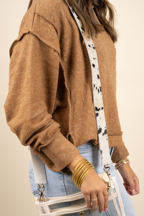 Collin Cow Black and White Guitar Bag Strap