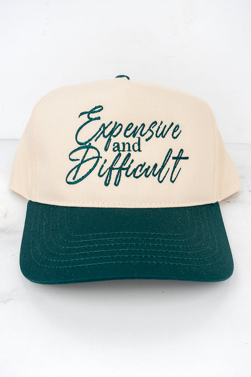 Expensive And Difficult Embroidered Five Panel Twill Cap