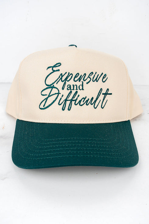 Expensive And Difficult Embroidered Five Panel Twill Cap