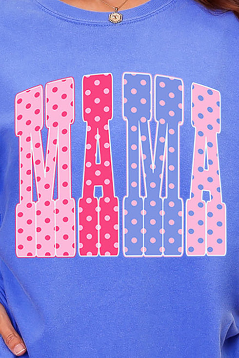 Polka Dot Pop Mama Comfort Colors Adult Ring-Spun Cotton Tee