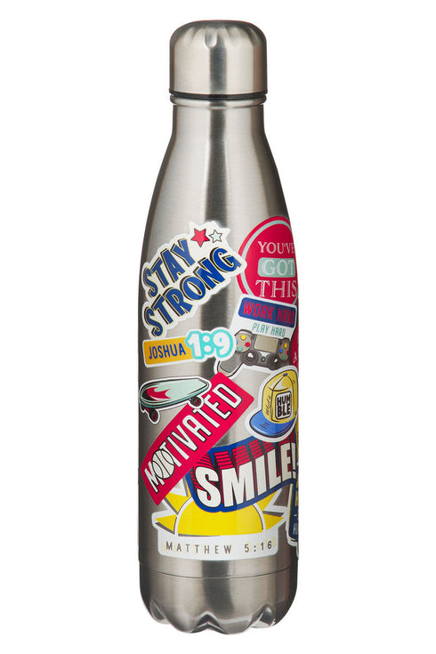 Stay Strong Kid 17oz Stainless Steel Water Bottle