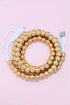 Gold Beaded Dual USB & Lightning Charging Cable
