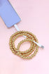 Gold Beaded Dual USB & Lightning Charging Cable