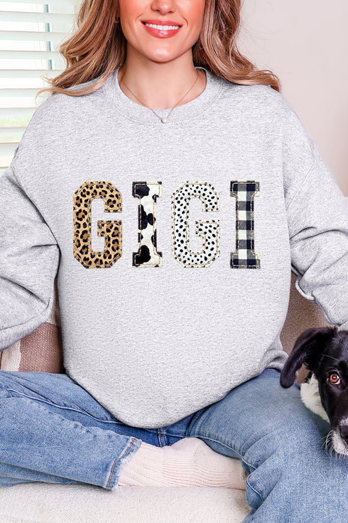 Pattern Play Gigi Heavy Blend Crew Sweatshirt