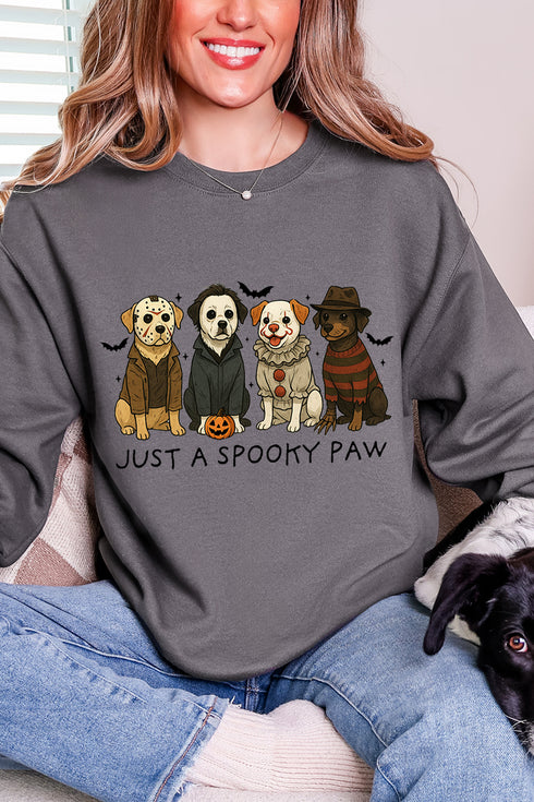 Just A Spooky Paw Heavy Blend Crew Sweatshirt
