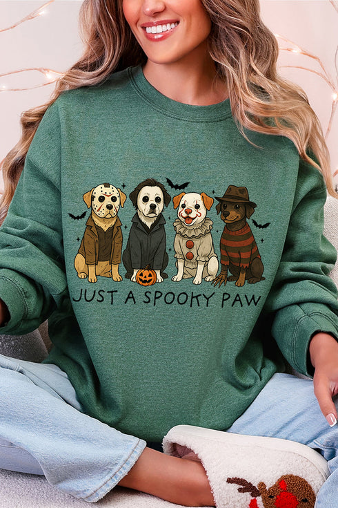 Just A Spooky Paw Heavy Blend Crew Sweatshirt