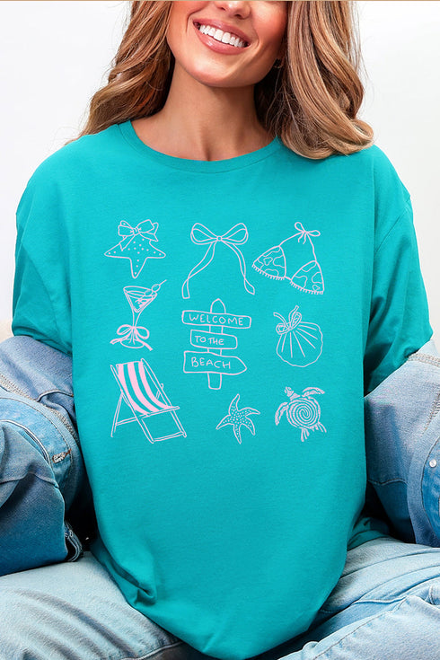Welcome Beach Softstyle Adult T-Shirt