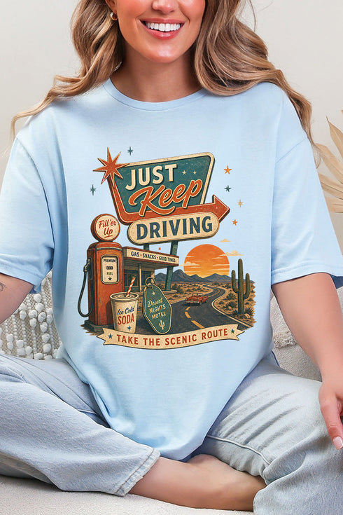 Just Keep Driving Softstyle Adult T-Shirt