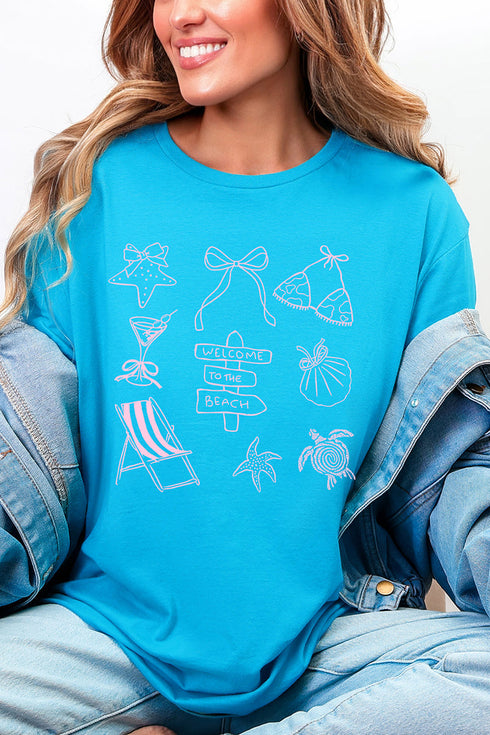 Welcome Beach Softstyle Adult T-Shirt