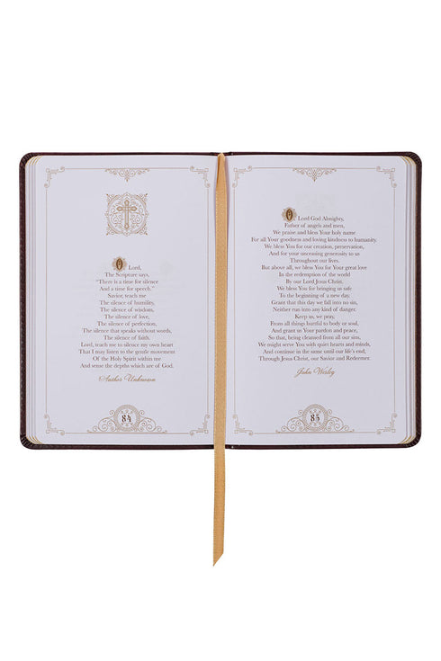Classic Prayers to Inspire Your Soul Brown Faux Leather Book