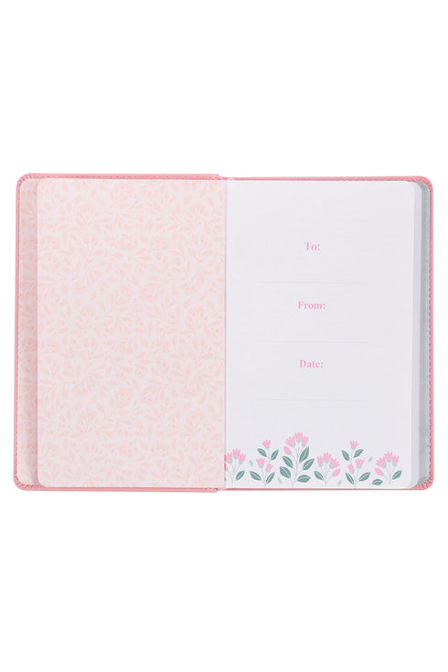 Look Up, Girl! Pink Faux Leather Devotional