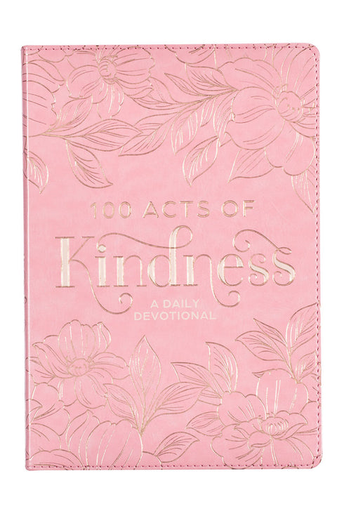 100 Acts of Kindness Pink Faux Leather Devotional