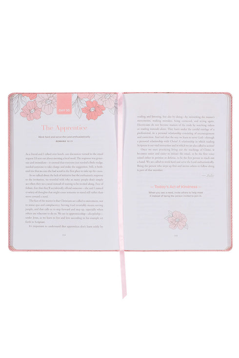 100 Acts of Kindness Pink Faux Leather Devotional