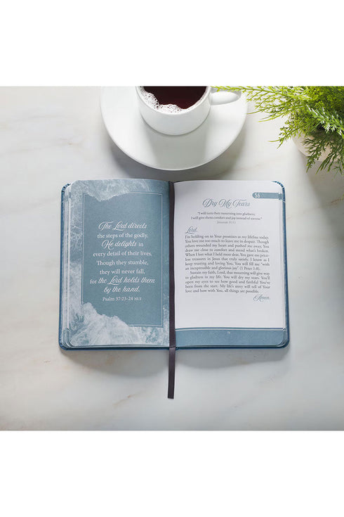 101 Prayers to Cope with Depression Blue Faux Leather Book
