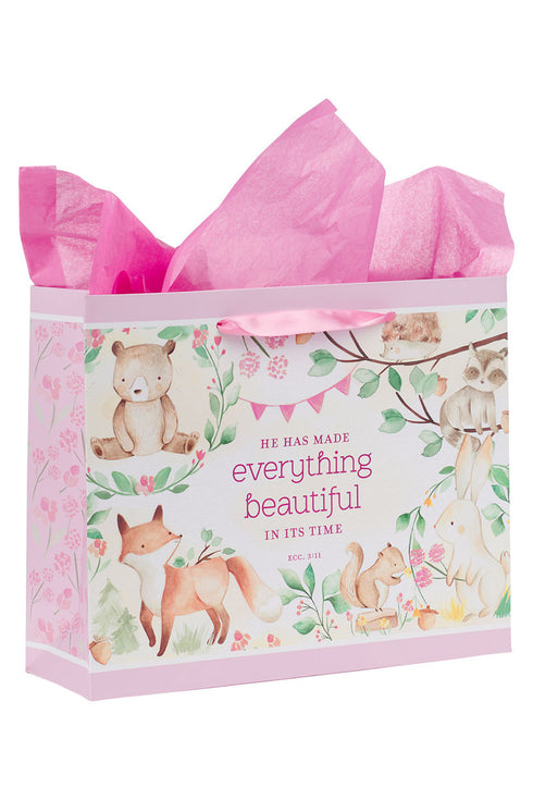 Everything Beautiful Forest Animals Large Landscape 3-in-1 Gift Bag Set
