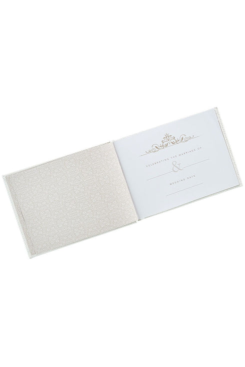 White Lace Mr. & Mrs. Wedding Guest Book