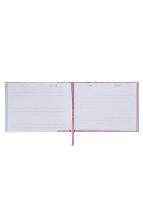 Pink Floral Mr. & Mrs. Wedding Guest Book
