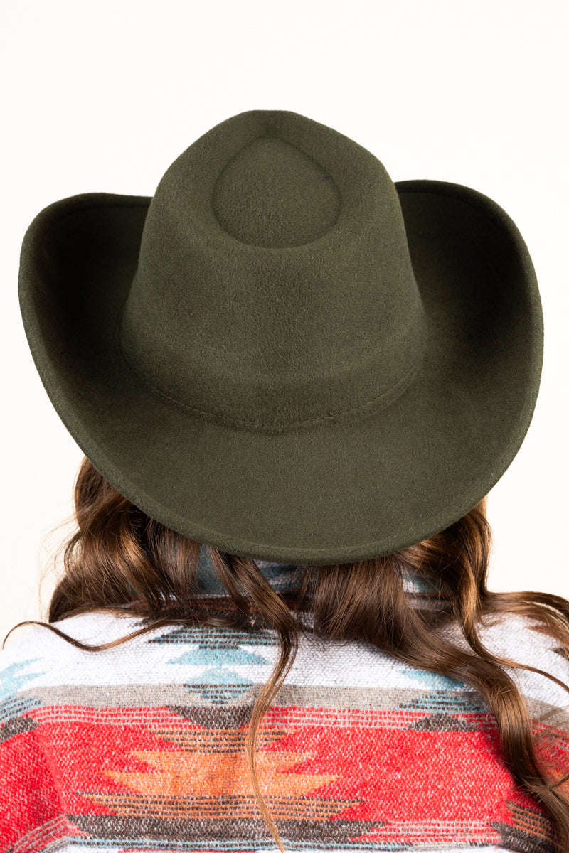 The Lainey Olive Felt Hat Hh Howdy Honey 8757