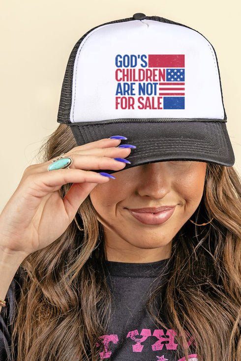God's Children Are Not For Sale Foam Mesh Back Trucker Cap