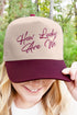 How Lucky Are We Embroidered Otto Crown Split Baseball Cap *Choose Thread Color