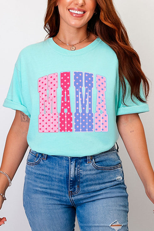 Polka Dot Pop Mama Comfort Colors Adult Ring-Spun Cotton Tee