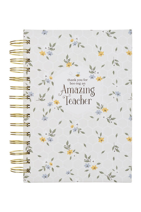 Amazing Teacher Blossom and Bees Wirebound Journal