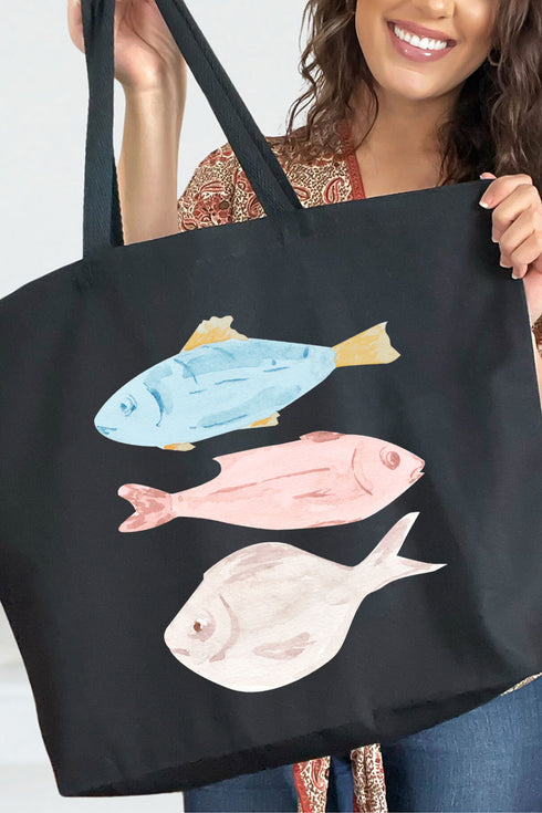 Bless Your Gills Canvas Jumbo Tote