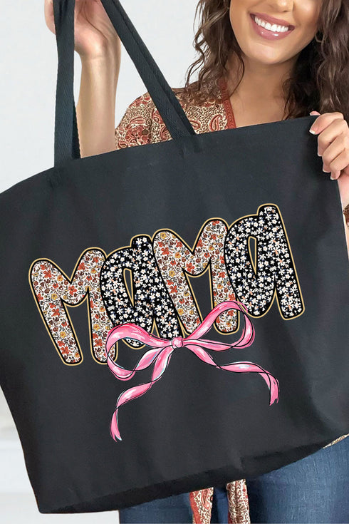 Bubble Mama Ribbon Canvas Jumbo Tote