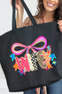 Colorful Preppy Wifey Canvas Jumbo Tote