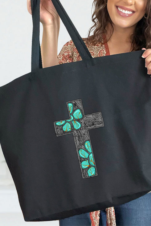 Concho Cross Canvas Jumbo Tote