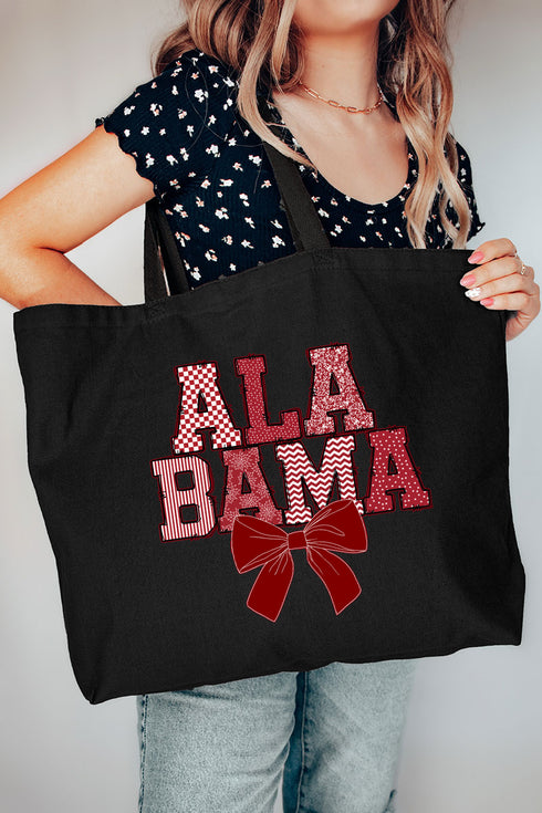 Crimson And Cozy Canvas Jumbo Tote
