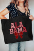 Crimson And Cozy Canvas Jumbo Tote