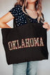 Crimson Oklahoma Camo Canvas Jumbo Tote