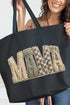 Faux Yarn Check Mama Canvas Jumbo Tote