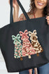 Faux Yarn Coquette Trio Canvas Jumbo Tote