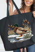 Faux Yarn Winter Mallard Canvas Jumbo Tote