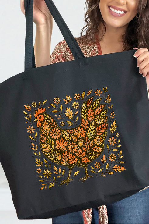 Feather & Flair Canvas Jumbo Tote