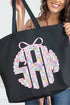 Garden Party Monogram Canvas Jumbo Tote
