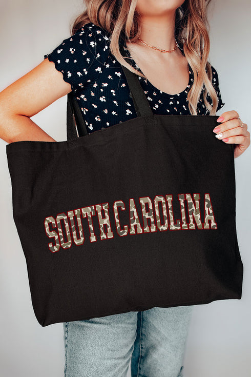 Garnet South Carolina Camo Canvas Jumbo Tote