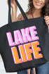 Golden Hour Lake Life Canvas Jumbo Tote