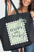 Happy Go Lucky Canvas Jumbo Tote