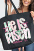 Lace & Bloom He Is Risen Canvas Jumbo Tote